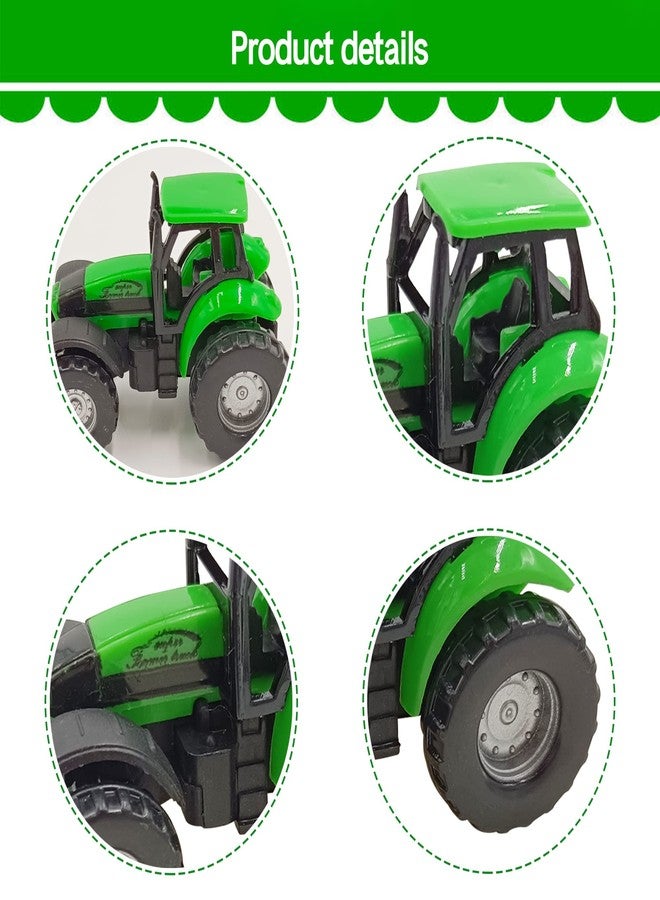 TOSPARTY 26 PCS Mini Farm Animal Tractor Cake Topper Set with Tree Farmer Fences Cow Pig Sheep Figures Tractor farmer Cake Topper for Boy Girl Birthday Party Decorations - Image 4